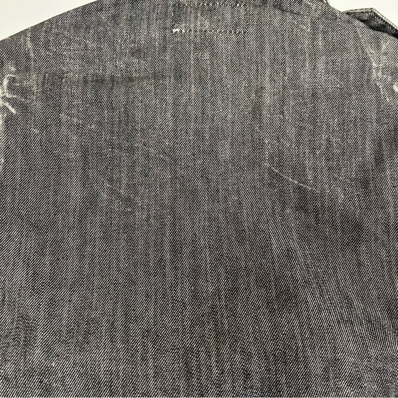 Ralph Lauren Moto Jean Jacket in Distressed Black Denim w/ Zipper Pockets XS - Picture 13 of 16